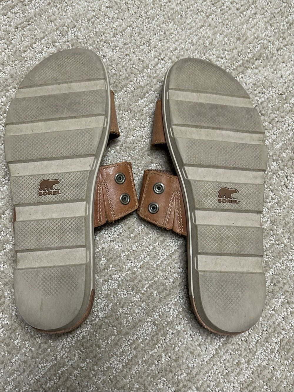 Sorel full grain leather slides. 8 - Picture 10 of 11